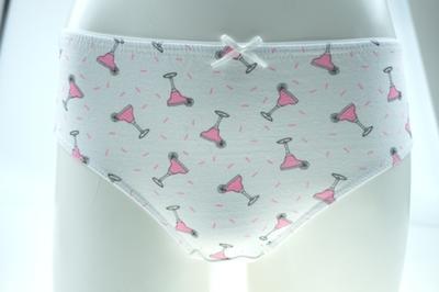 Little Girl's Combed Cotton Elastine with Allover Water print Briefs