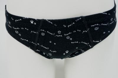 Boy's Combed Black Cotton with Allover Water print Briefs