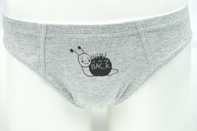 Little Boy's Combed Gray Cotton with Water print Briefs
