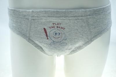 Boy's Combed Gray Cotton with Water print Briefs