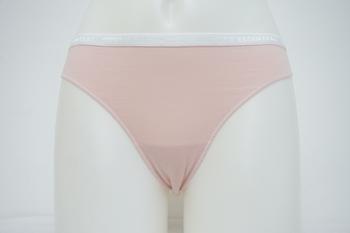 Women's Pink Combed Cotton Elastine Solid G-string