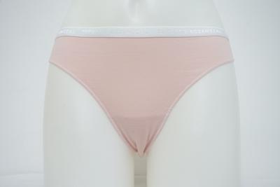 Women's Pink Combed Cotton Elastine Solid G-string