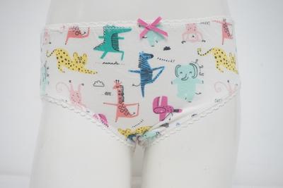 Girl's Combed Cotton Elastine with Water White print Boxers