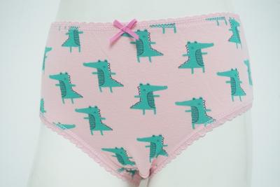 Girl's Combed Cotton Elastine with Water Pink print Boxers
