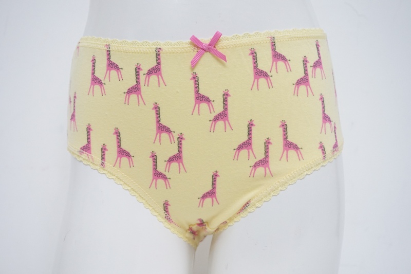 Girl's Combed Cotton Elastine with Water print Boxers