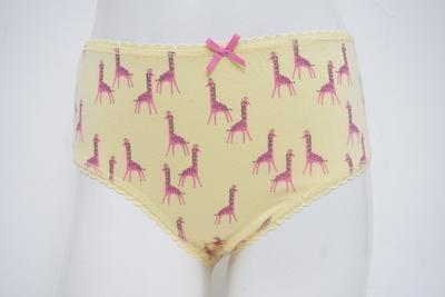 Girl's Combed Cotton Elastine with Water print Boxers