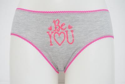 Little Girl's Combed Cotton Elastine with Glitter print Briefs
