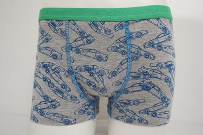 Boy's Combed Cotton Polyester Elastine with Rubber Car print Boxers