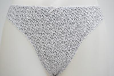 Women's Combed Grey waves Cotton Elastine Water print G-string