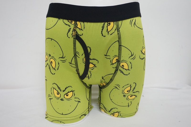 Boy's Polyester Elastine with Disperse print Green Boxers