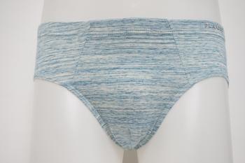 Men's Combed Blue Stripes Cotton Elastine Briefs