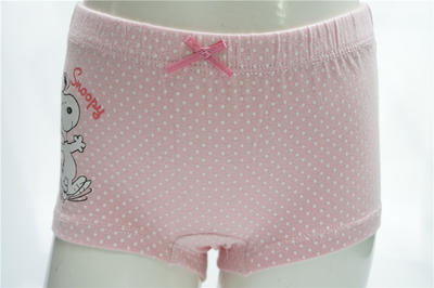 Cute Girl's Combed Cotton Elastane  with Rubber Print Boxer Briefs