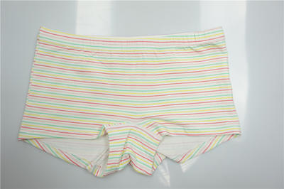 High Quality Girl's Combed Cotton Elastane with Stripe Print Boxers