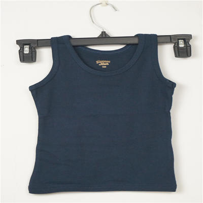 Simple Style Girl's Combed Cotton Elastane Solid Color Vest
