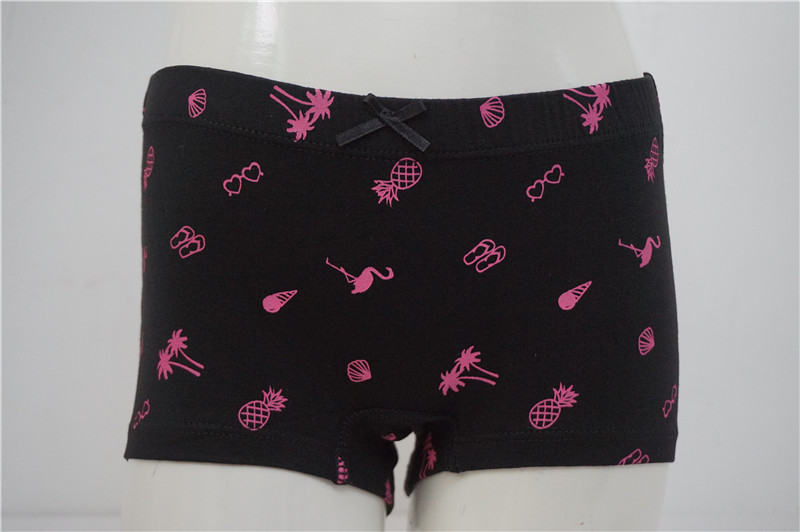 Lovely Girl's Combed Cotton Elastane with Rubber Print Boxers