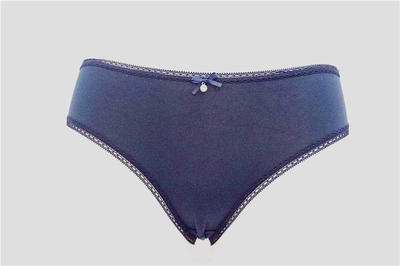 Beautiful Women's Combed Cotton Elastane Solid Color with Lace Briefs
