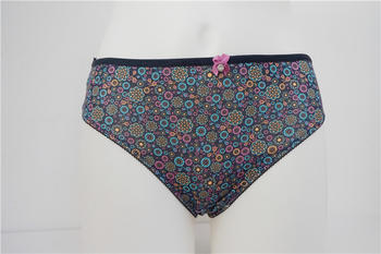 Comfortable Women's Combed Cotton Elastane with Allover Flower Print Briefs
