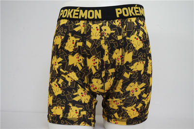 Beautiful Men's Polyester Elastane with Allover Pikachu Print Boxers