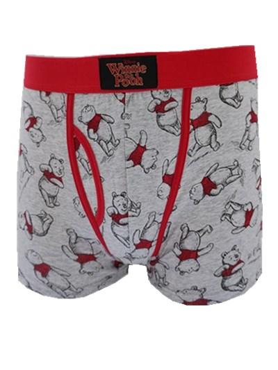 Men's Combed Cotton Elastane with Winnie the Pooh Allover Print  Boxers