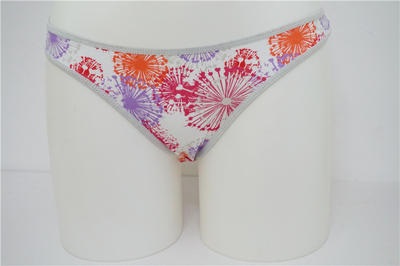 Beautiful Women's Combed Cotton Elastane with Colorful Allover Print Briefs