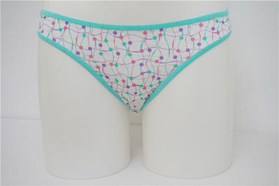 Active Women's Combed Cotton Elastane with Colorful Dots Allover Print Briefs