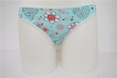 Youth Lady Combed Cotton Elastane with Beautiful Flower Allover Print G-string