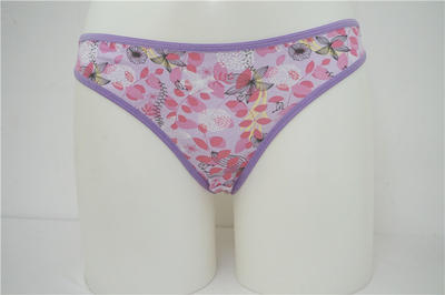 Beautiful Women's Combed Cotton Elastane with Allover print G-string