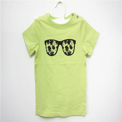 Boy's Combed Cotton Elastine with Rubber Print  Short Sleeve T- shirt