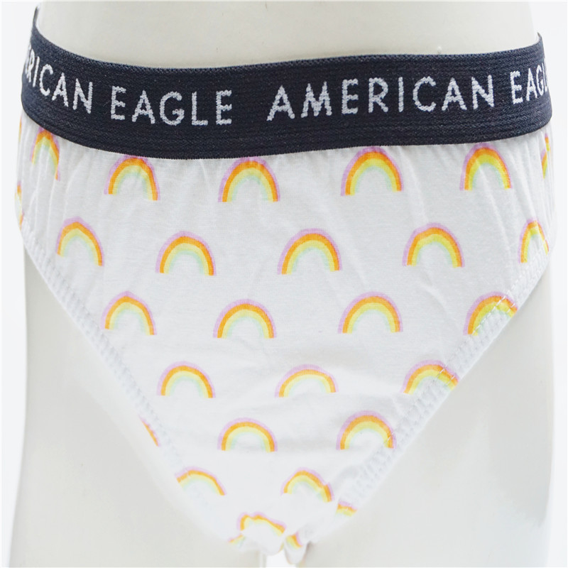 Comfortable Girl Combed Cotton Elastane with Rainbow Allover Water Print Briefs